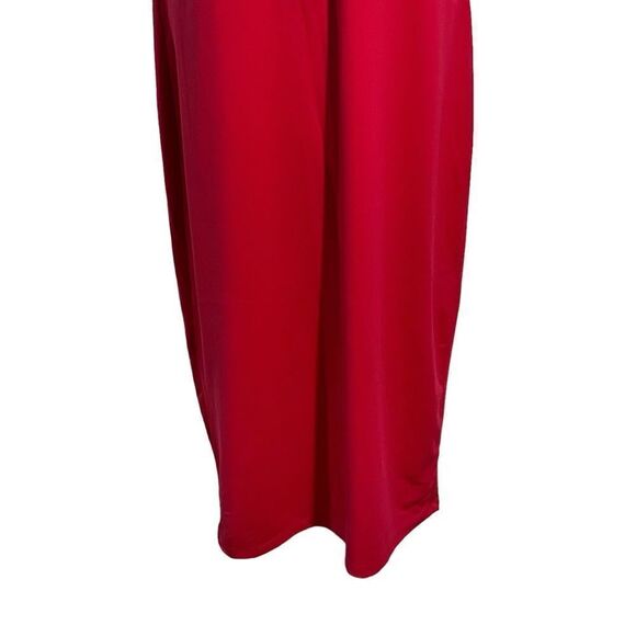 LEITH from Nordstrom V-Neck Short Sleeve Bodycon Dress Red Size Large - Picture 5 of 8